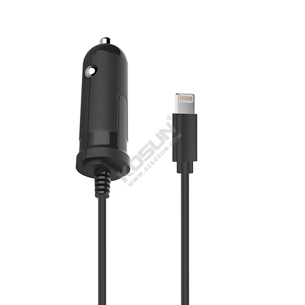 5V/2.4A Car Charger with Lightning Cable